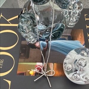 Zara Rhinestones Bow Choker Necklace